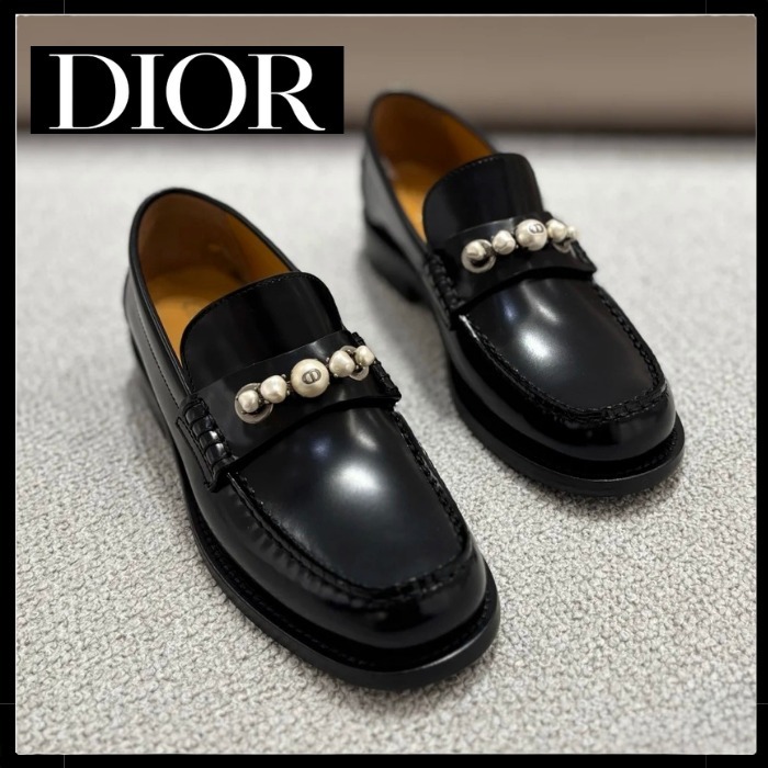 【パールにロゴが可愛い☆】Dior Paris ローファー
