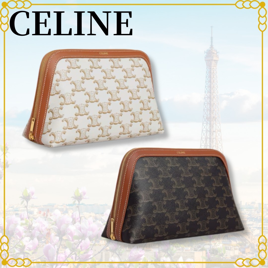 新作☆直営店 CELINE トリオンフ キャンバス ミディアム ポーチ