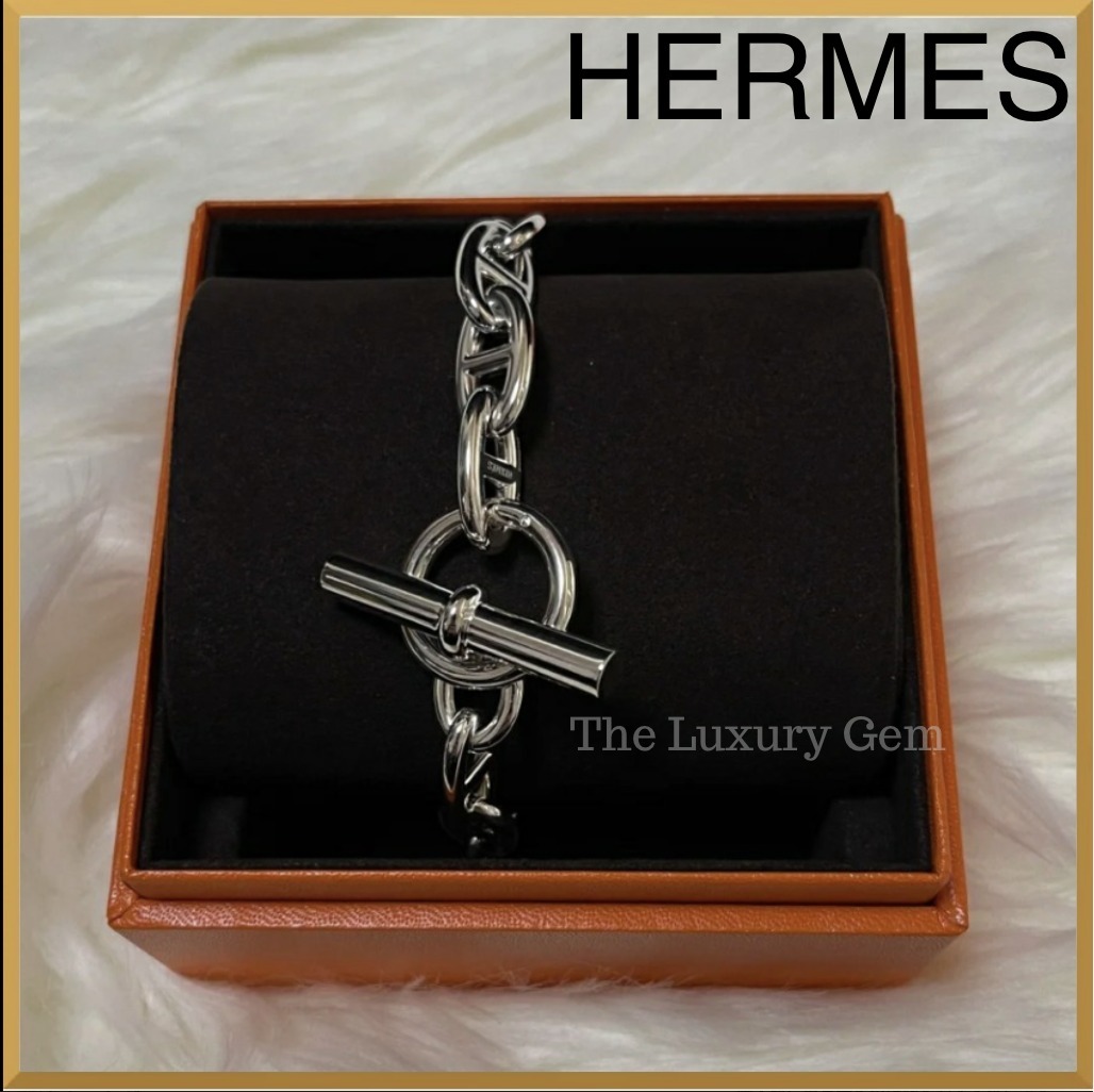 人気【HERMES】シェーヌダンクル ブレスレット Medium