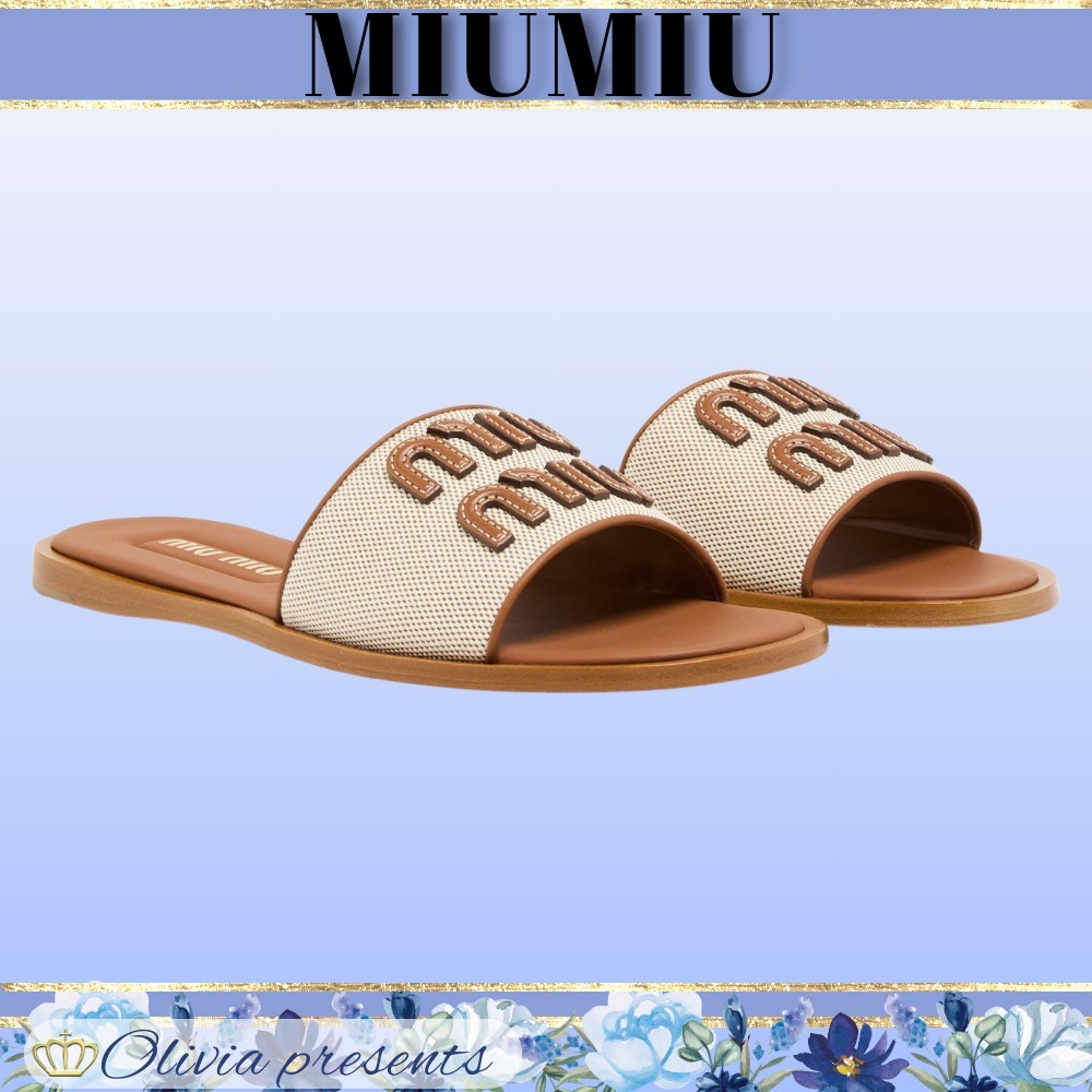 【MIU MIU】レザーロゴミュール