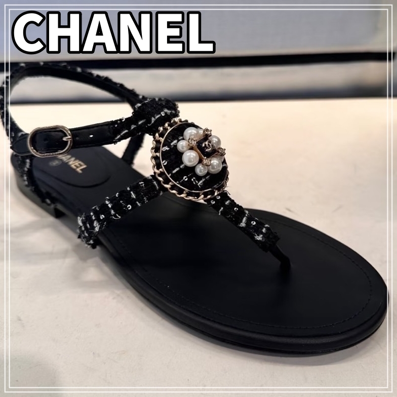【超かわいい】CHANEL サンダル フラット
