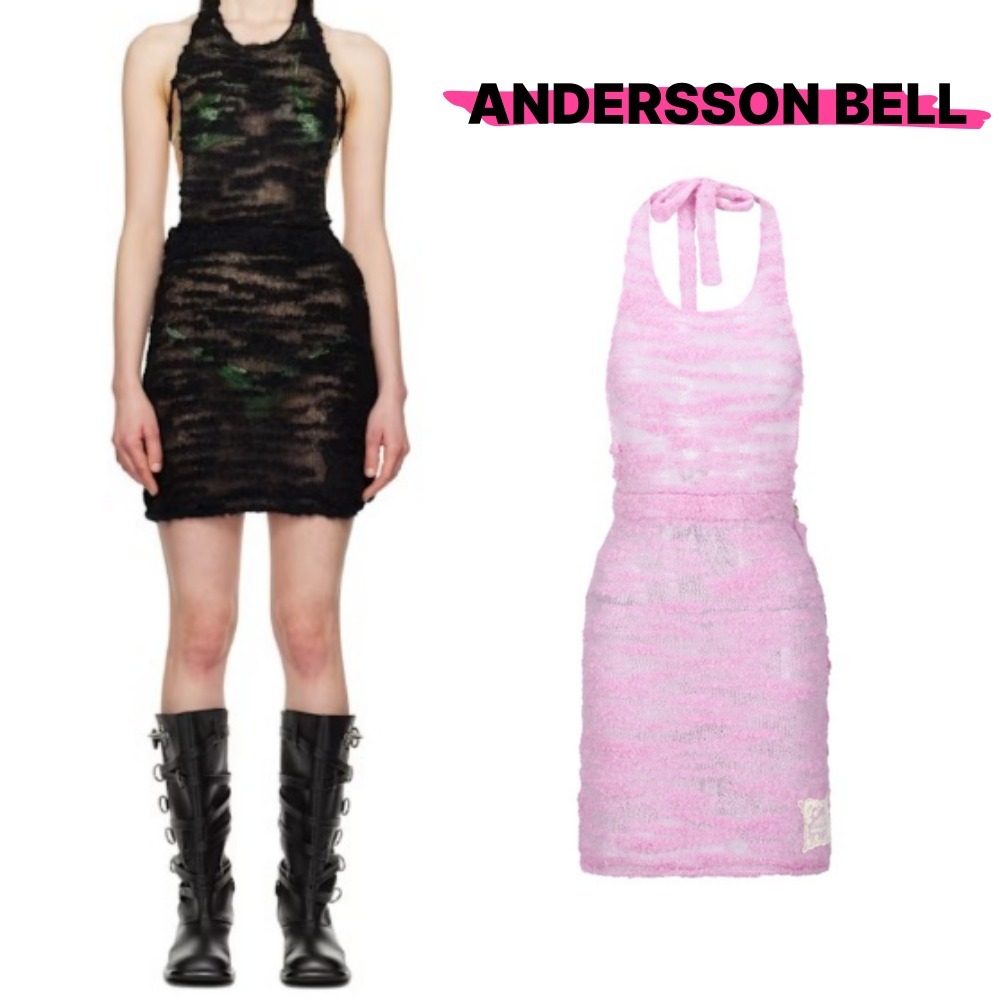 ワンピース [ANDERSSON BELL] CLOUD HALTER KNIT DRESS : 2color