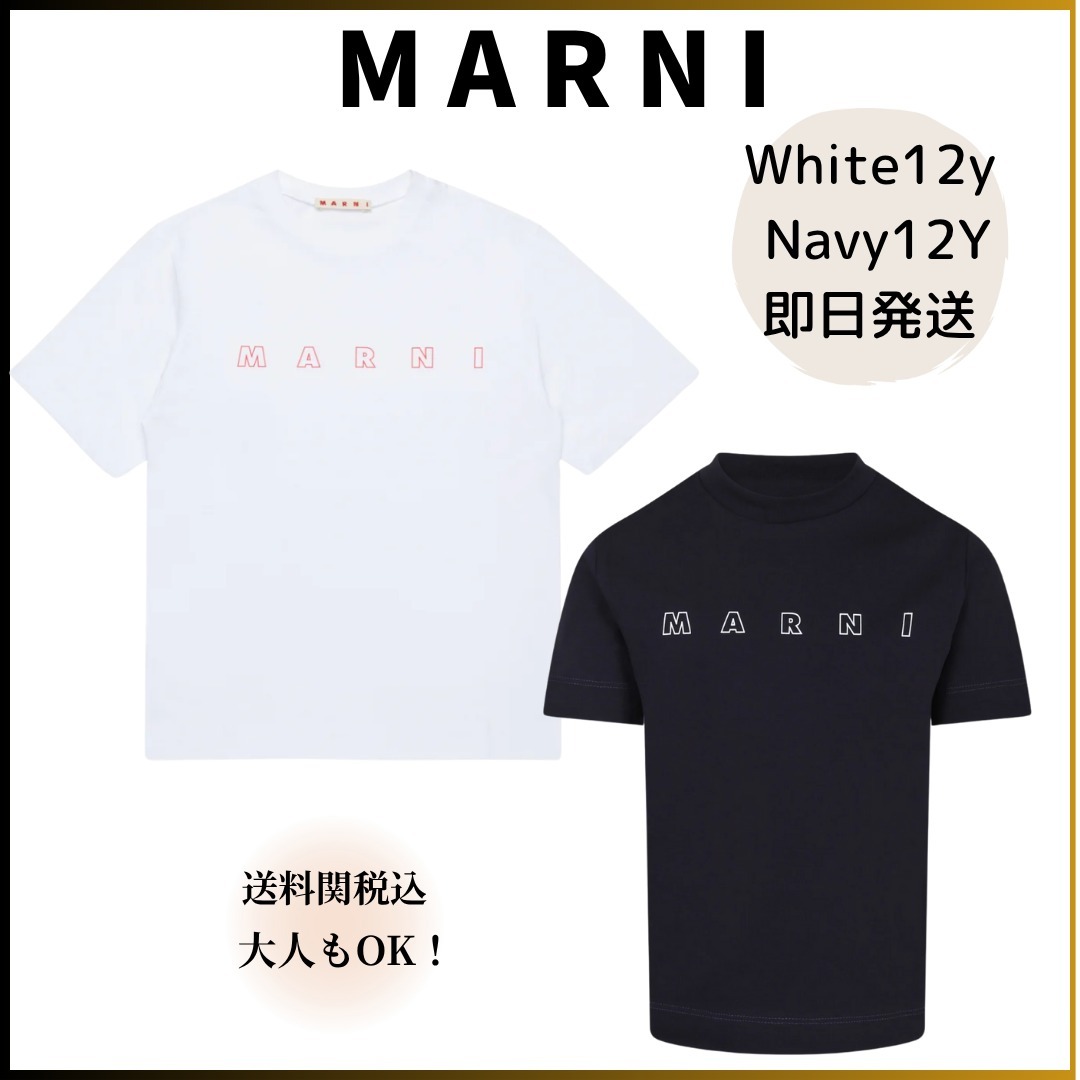 MARNI ：Tシャツ 新作 キッズ 大人もOK 半袖 ロゴT