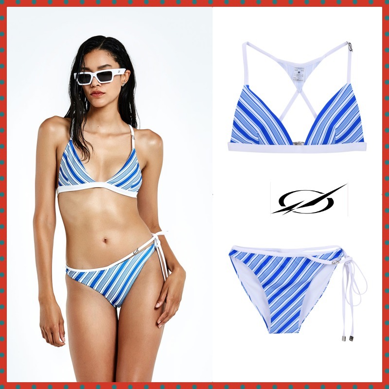 【51PERCENT】TRIANGLE SET UP BLUE BIKINI