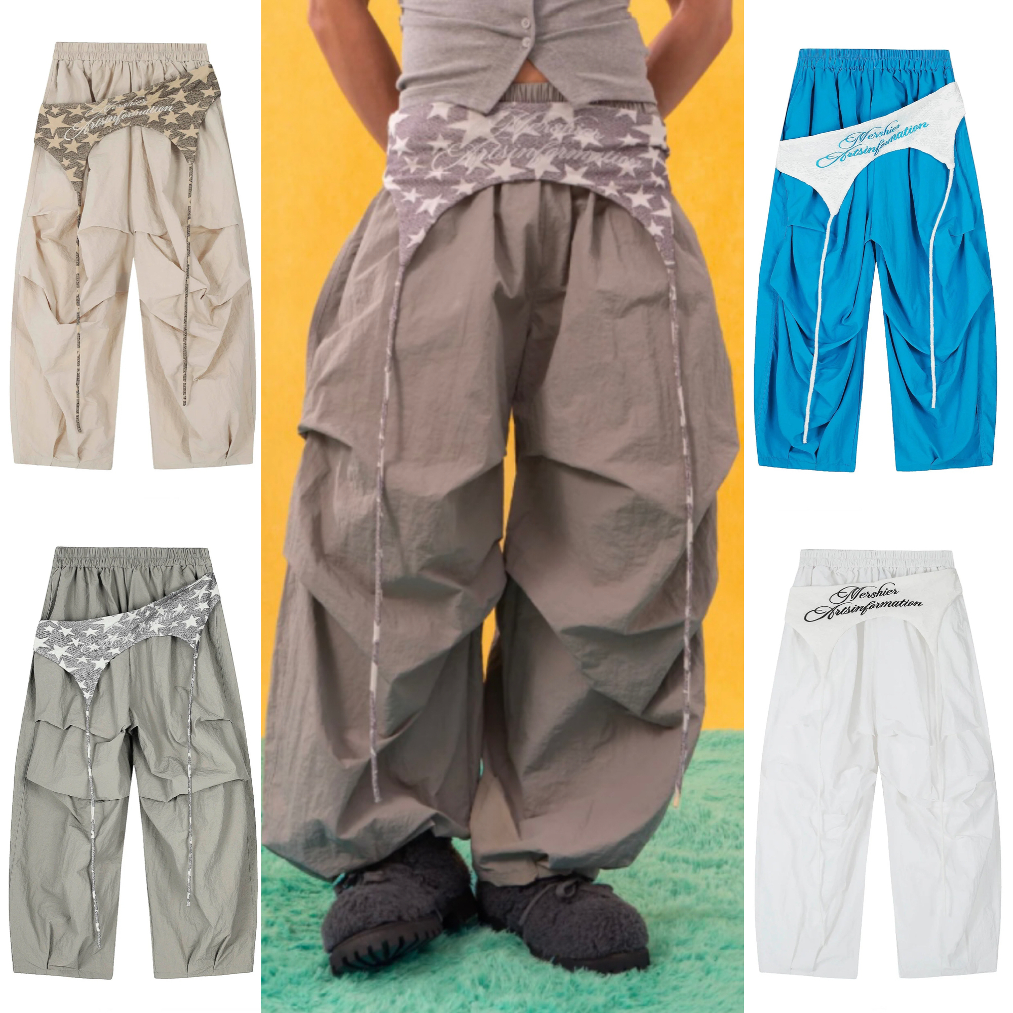 国内で当店のみ CLP - Layered Crinkled Waist-Panel Parachute