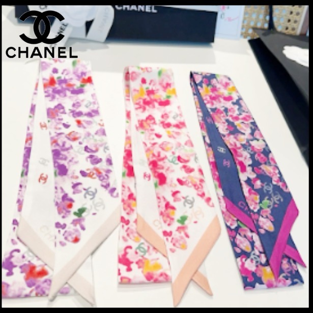 【上品華やかさUP★】CHANEL シルクツイル スカーフ