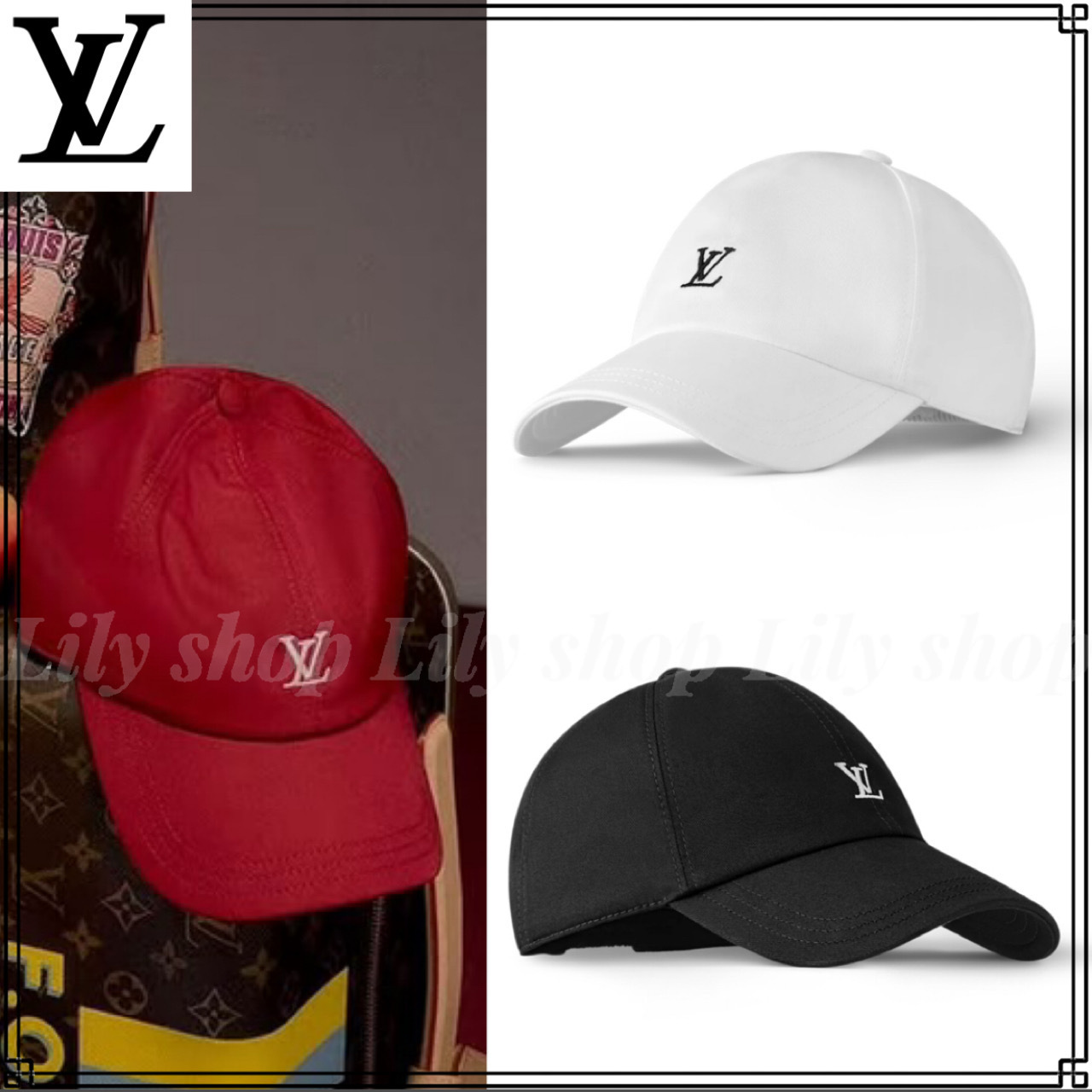 シンプルなLVロゴ【Louis Vuitton】キャップ