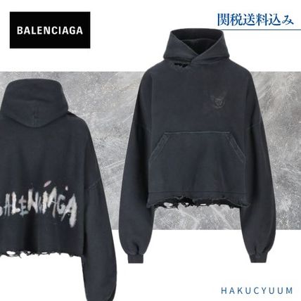 BALENCIAGA Nail Polish クロップド Hoodie (BALENCIAGA