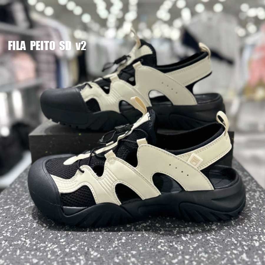FILA★PEITO SANDAL v2★カジュアルサンダル★BLACK/BLACK/WHITE