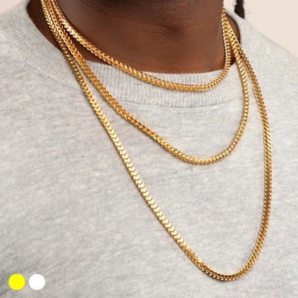 Rapper愛用【The Gold Gods】4mm FRANCO GOLD CHAINネックレス