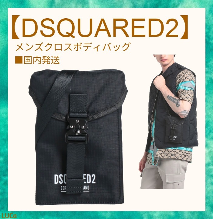 【DSQUARED2】メンズクロスボディバッグ black