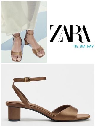 ブラウン（茶色）系 ZARA(ザラ) サンダル・ミュール(レディース