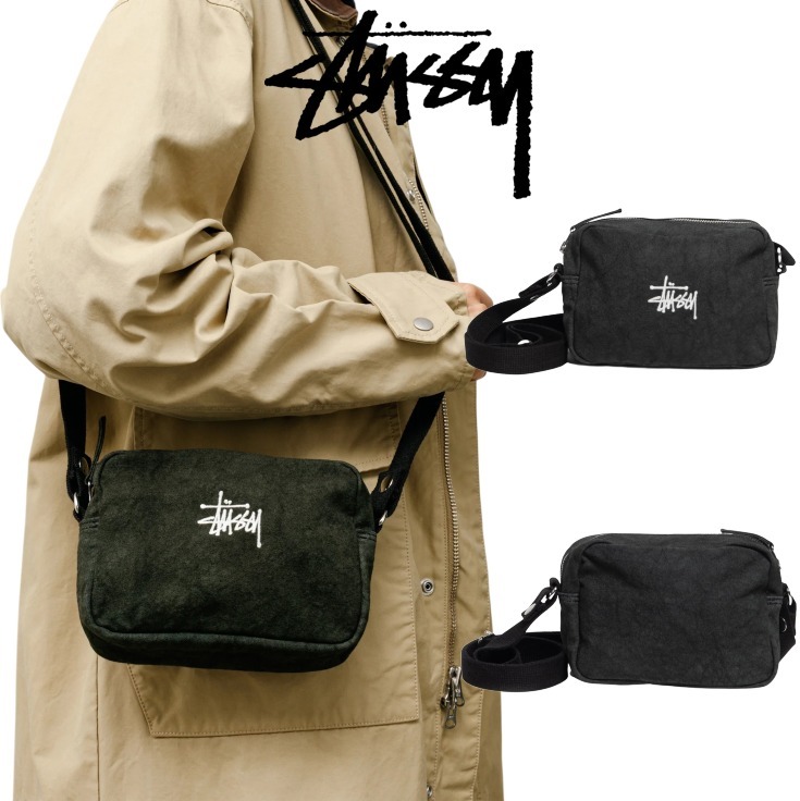 ★Stussy★Canvas Side Pouch Washed Black★