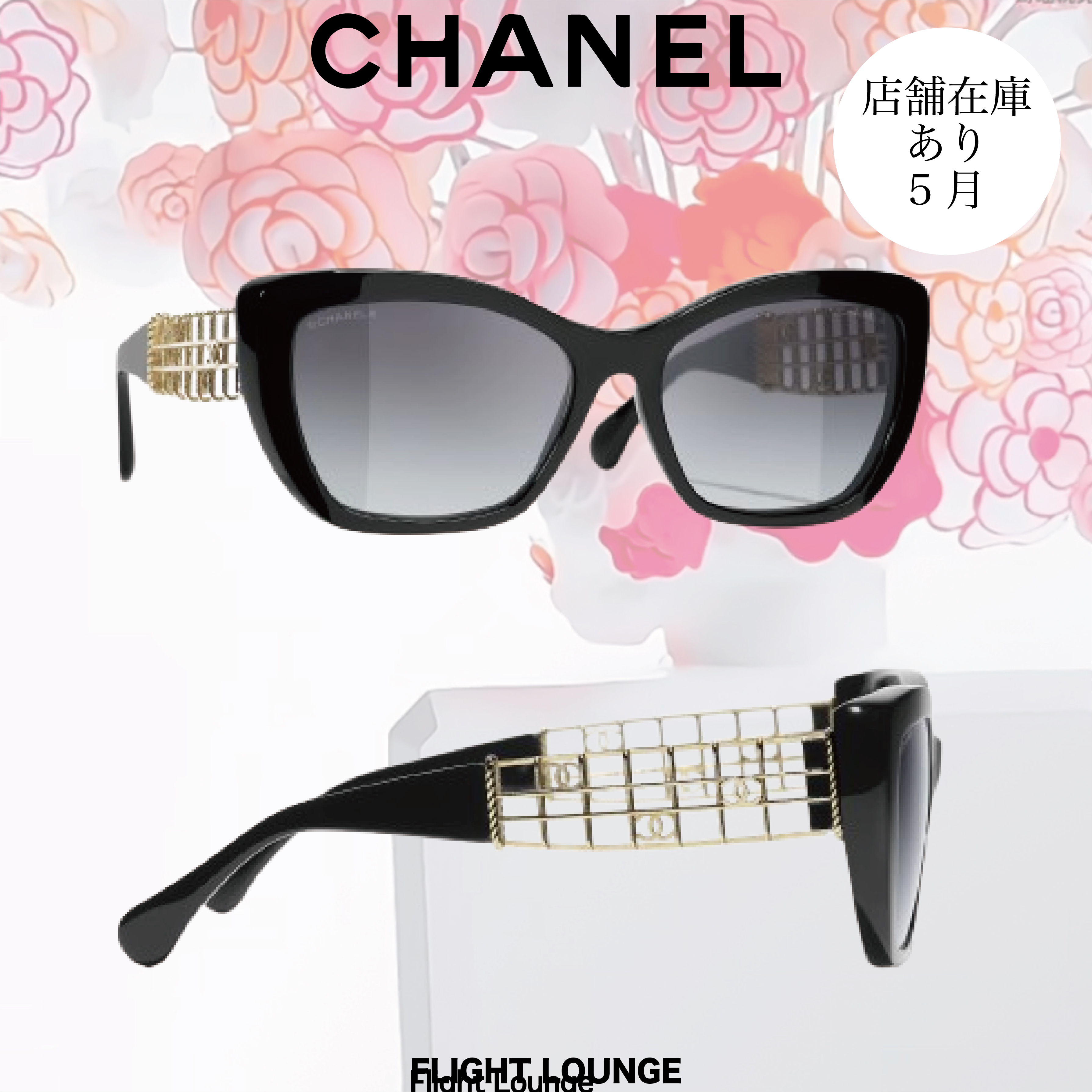 CHANEL★ロゴ入り サングラス キャッツアイ