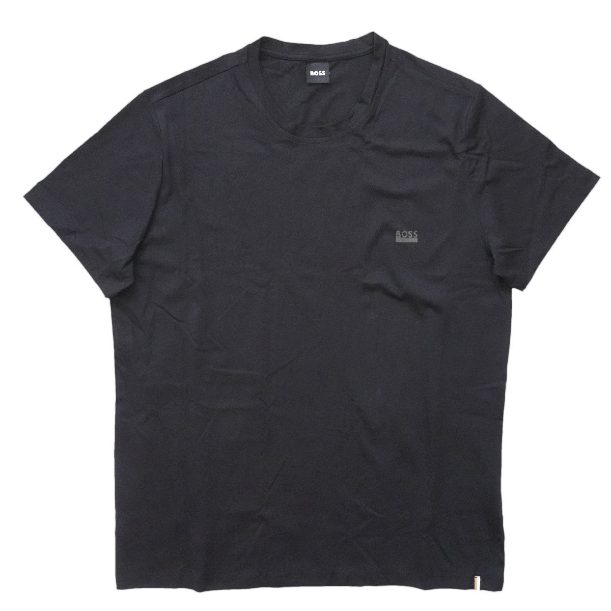 2025 BOSS ロゴ シグネチャーストライプ Tシャツ 黒 M ボス HUGO