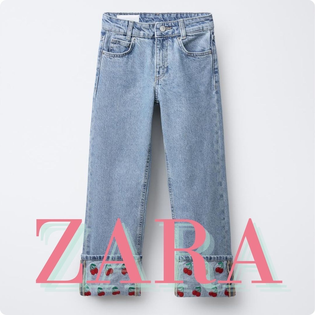 ZARA STRAIGHT CEREZAS デニムパンツ 5359/600