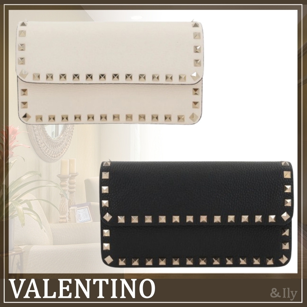 【送関込】VALENTINO☆ヴァレンティノ Rockstud chain pouch