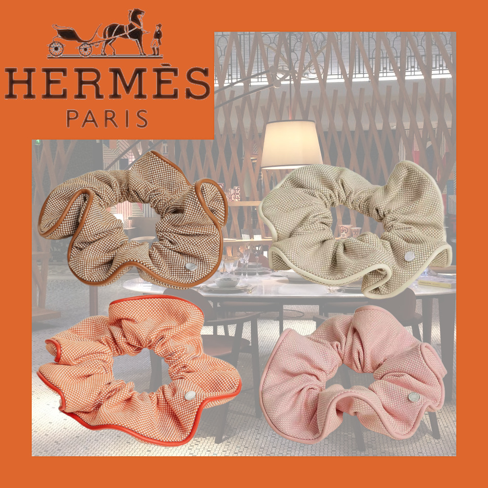 ☆かわいいデザイン♪☆ HERMES Claudia Plein Air シュシュ