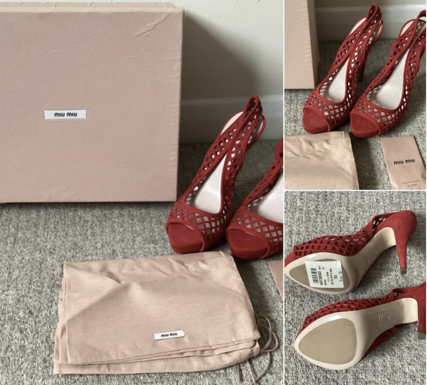 関税送料込★再入荷SALE★訳ありラスト★miumiu★ケージパンプス
