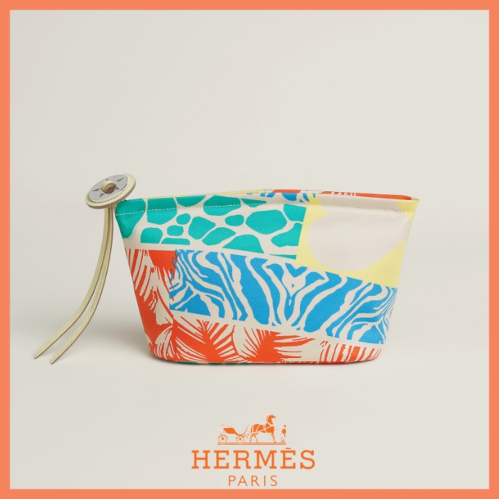 【華やかで可愛い♪】HERMES   シルクポーチ