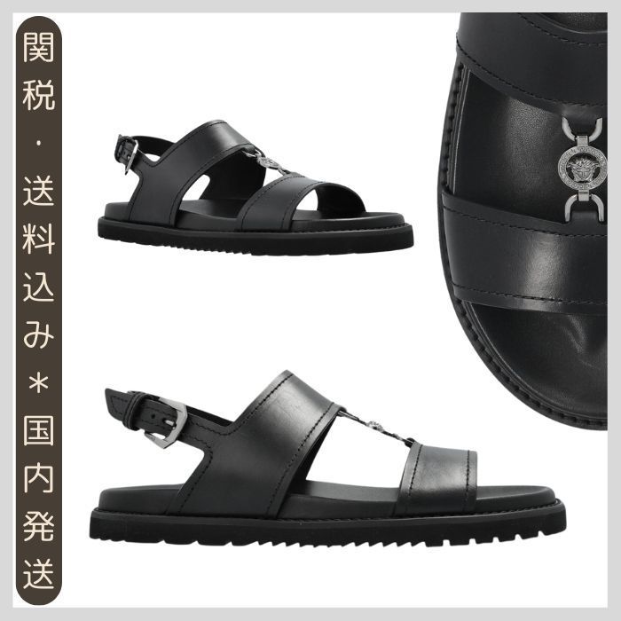 【関税込・国内発送】VERSACE＊メデューサ プレートサンダル