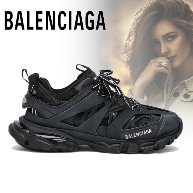 正規店買付【BALENCIAGA】ブラック トラック スニーカー