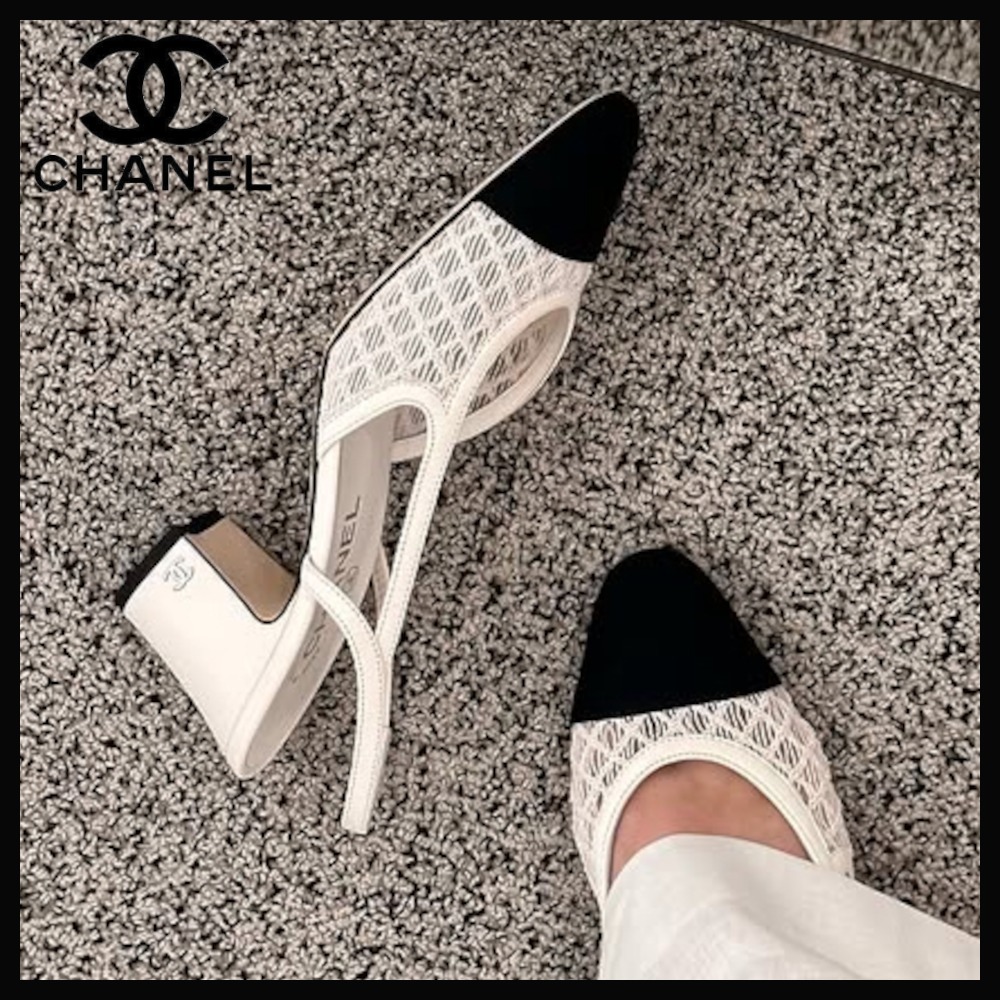 【エレガンスが際立つ♪】CHANEL スリングバックシューズ