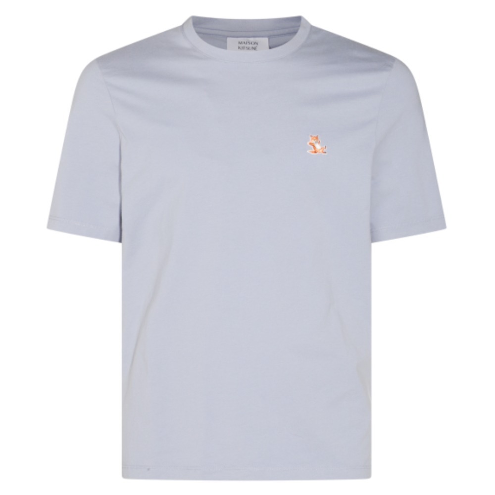 Tシャツ・カットソー MAISON KITSUNE BEAT BLUE COTTON T-SHIRT