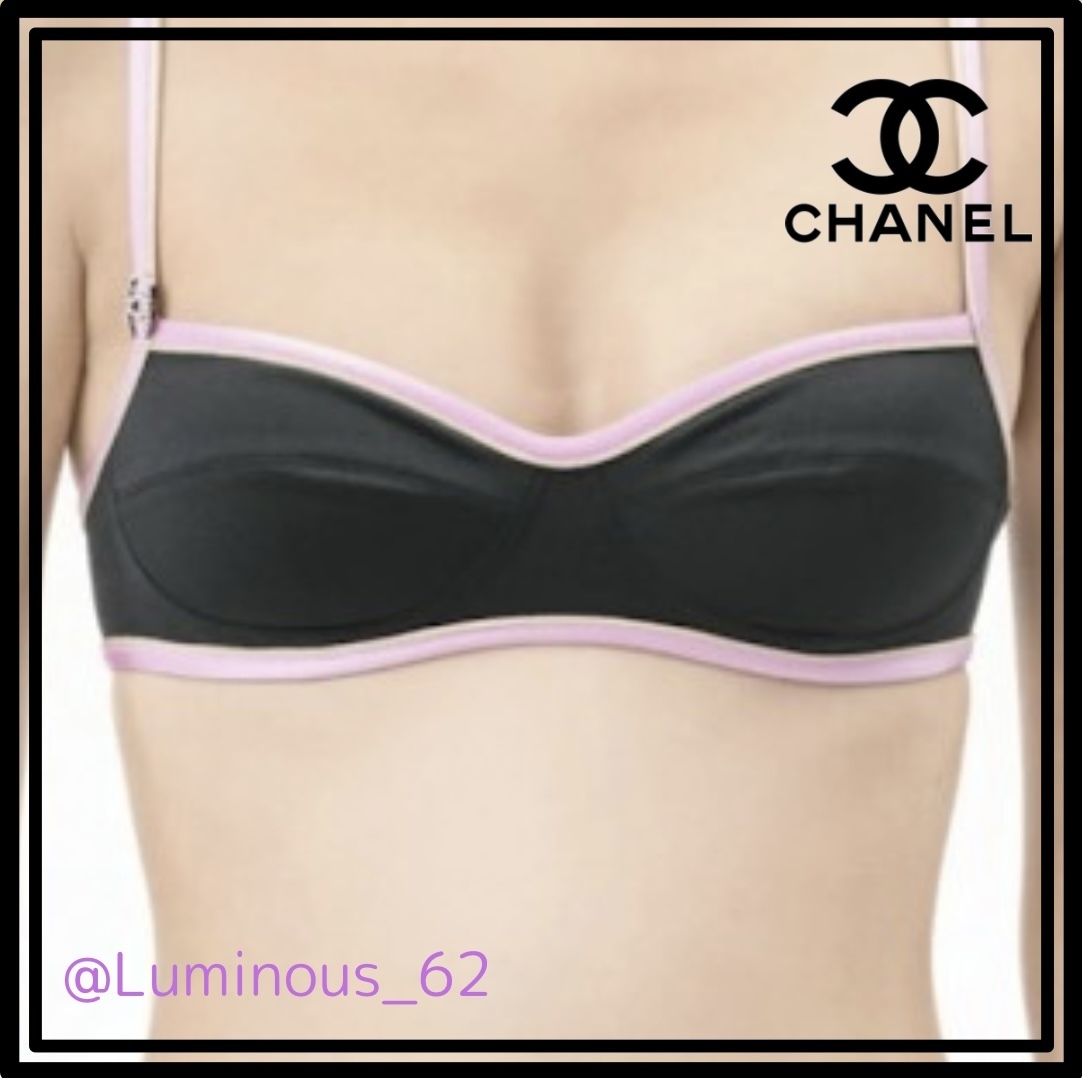 *CHANEL* シャネル ココマークバックボタンビキニ水着 トップス