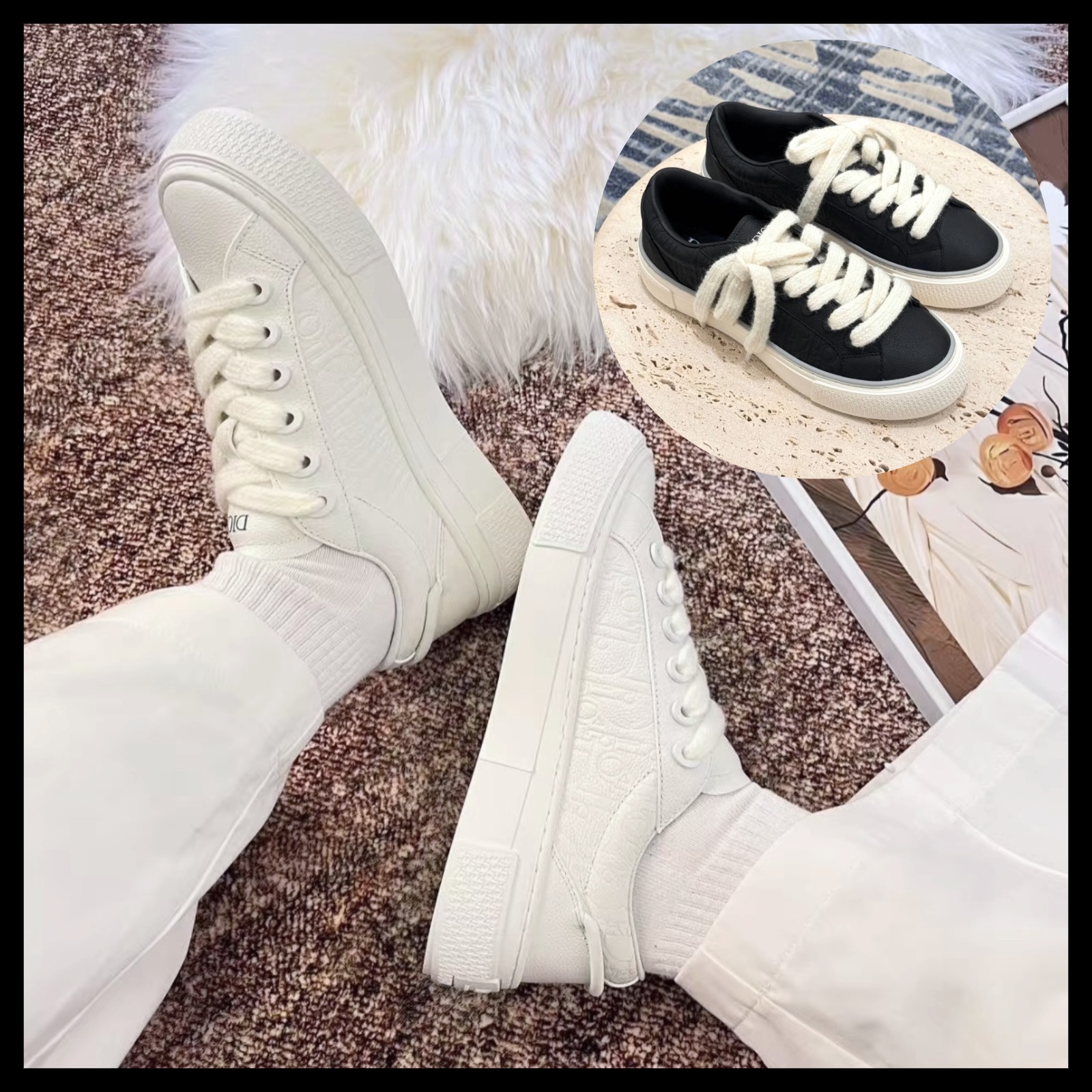 【カジュアルルックにトレンド感♪】DIOR★B33 スピンスニーカー