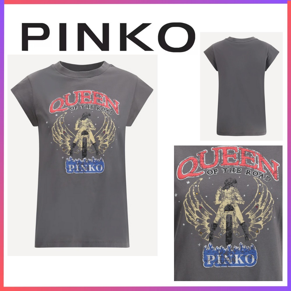 ピンコ マキシプリントTシャツ