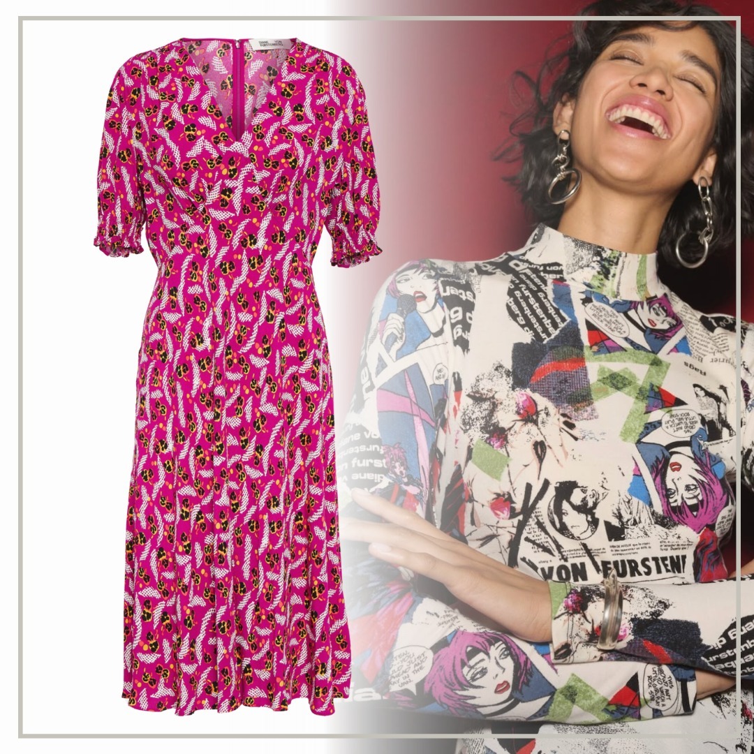 【完売必至】DIANE von FURSTENBERG Jemma 花柄ミディドレス