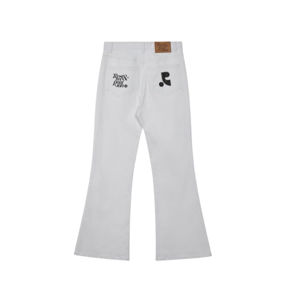 ◆Rest & Recreation◆ WIDE FLARE JEANS WHITE RR251PT008WH