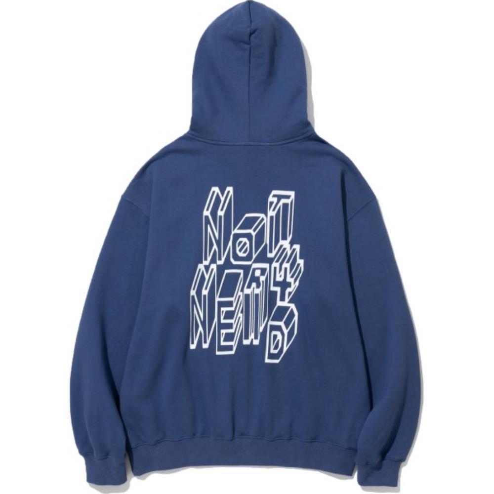 パーカー・フーディ NOT4NERD 3D Line Logo Pullover Hood Indigo Blue HD046DB