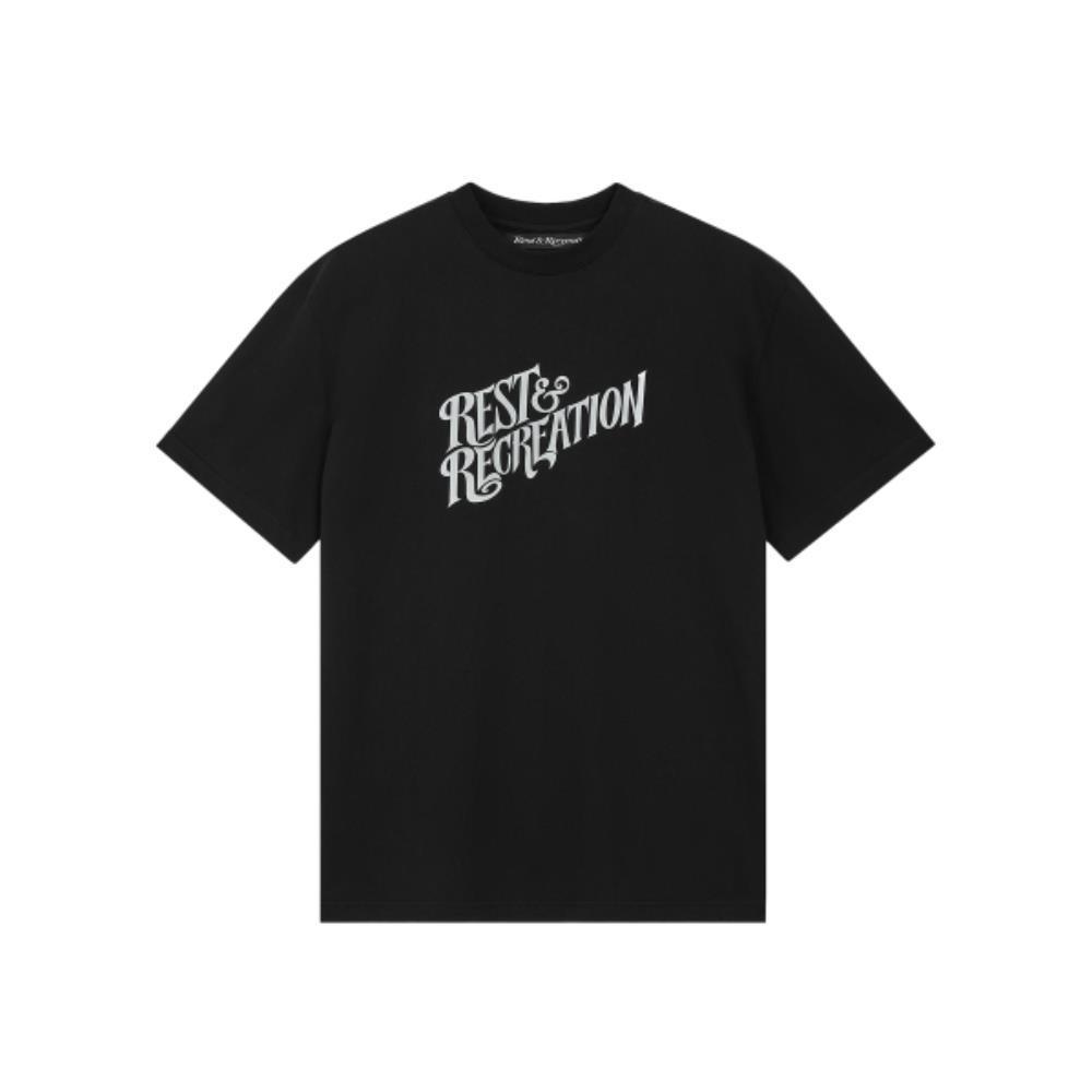 ◆Rest & Recreation◆ OVERSIZED WAVE LOGO TSHIRT BLACK RR25