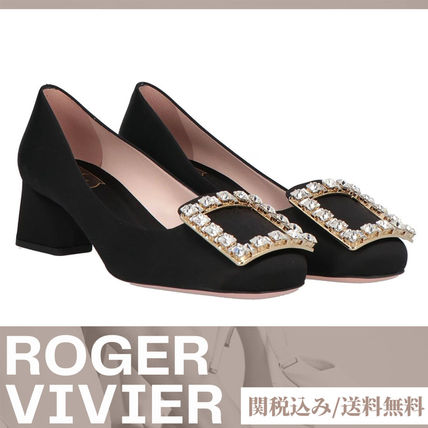 関税送料無料【ROGER VIVIER】パンプス ビジュー サテン ビジュー Roger Vivier(ロジェ・ヴィヴィエ) パンプス