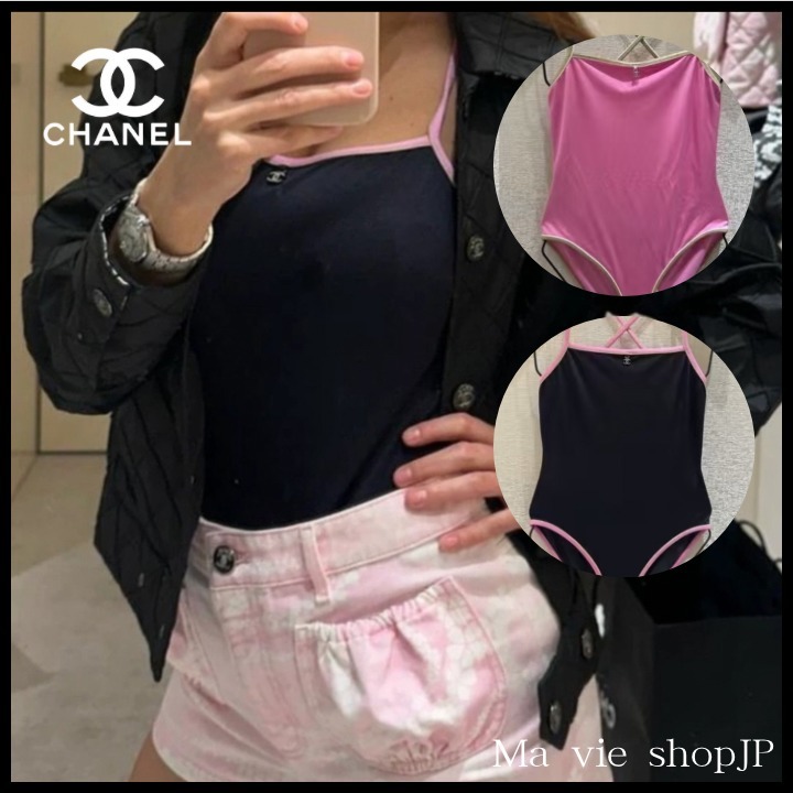 ココビーチ☆こだわりデザイン CHANEL シャネル ワンピース 水着