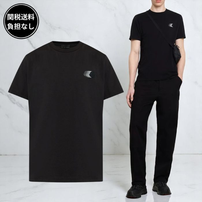 MONCLER ロゴパッチ付 コットンジャージ Tシャツ 関税送料込