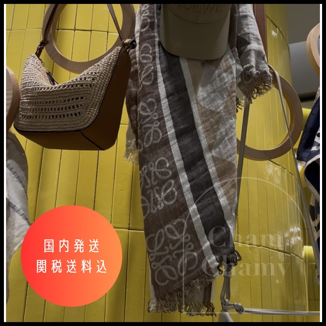 国内発送【LOEWE】スカーフ（リネン&コットン） ストール