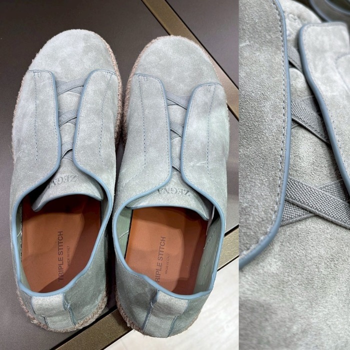 新品！ZEGNA■スエード トリプルステッチ エスパドリーユ