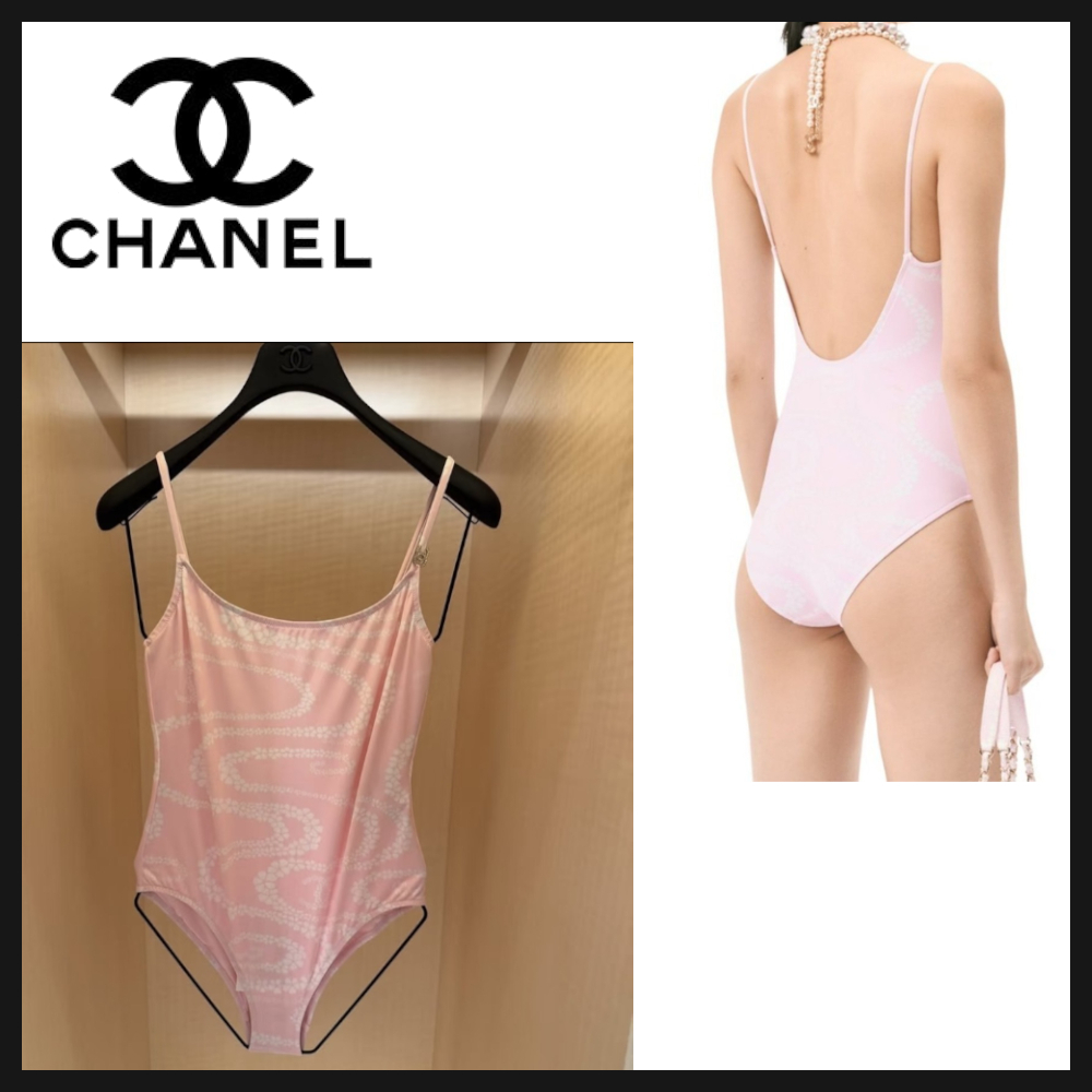 【花柄プリントが可愛い☆】CHANEL ワンピース水着