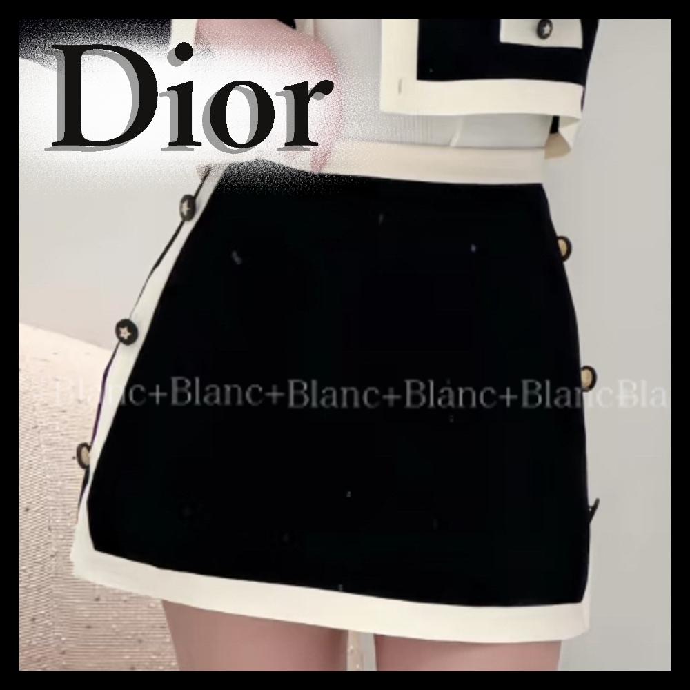 ディオリビエラ♪【 Dior 】ストレート ミニ ニット スカート