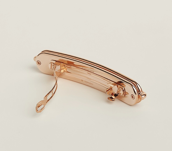 《HERMES》ローズ金具で上品に♪ ルーリスPMヘアクリップ