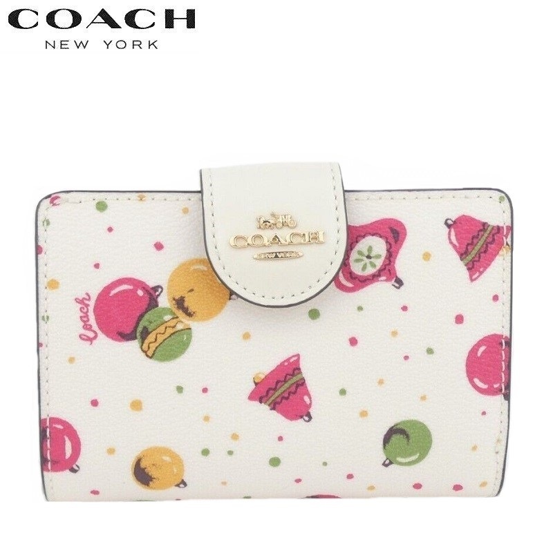 COACH 二つ折り財布 ミディアム コーナー ジップ ウォレット