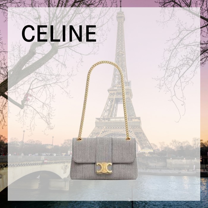 【CELINE】ヴィクトワール バッグ ストライプ