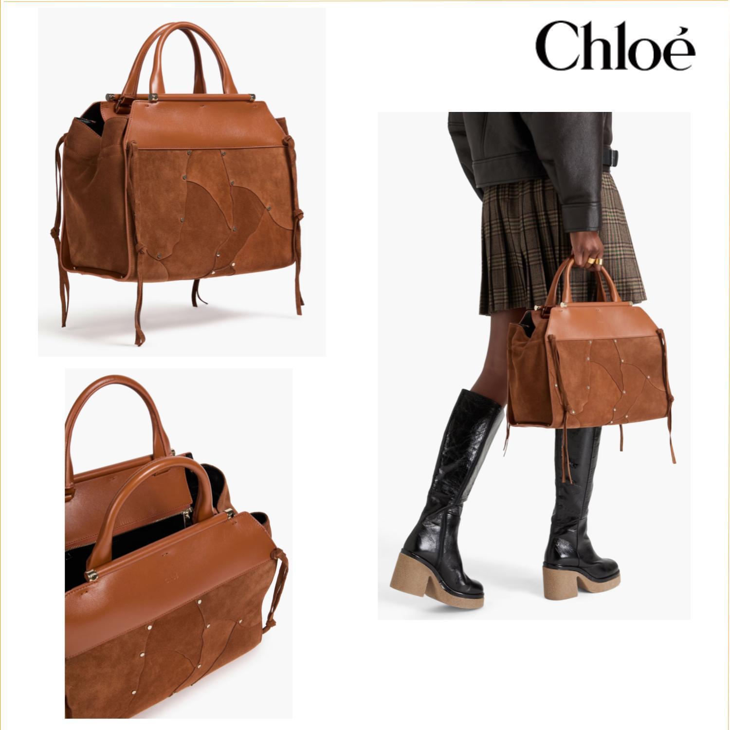おすすめ☆ CHLOE Steph レザー&スエード トートバッグ