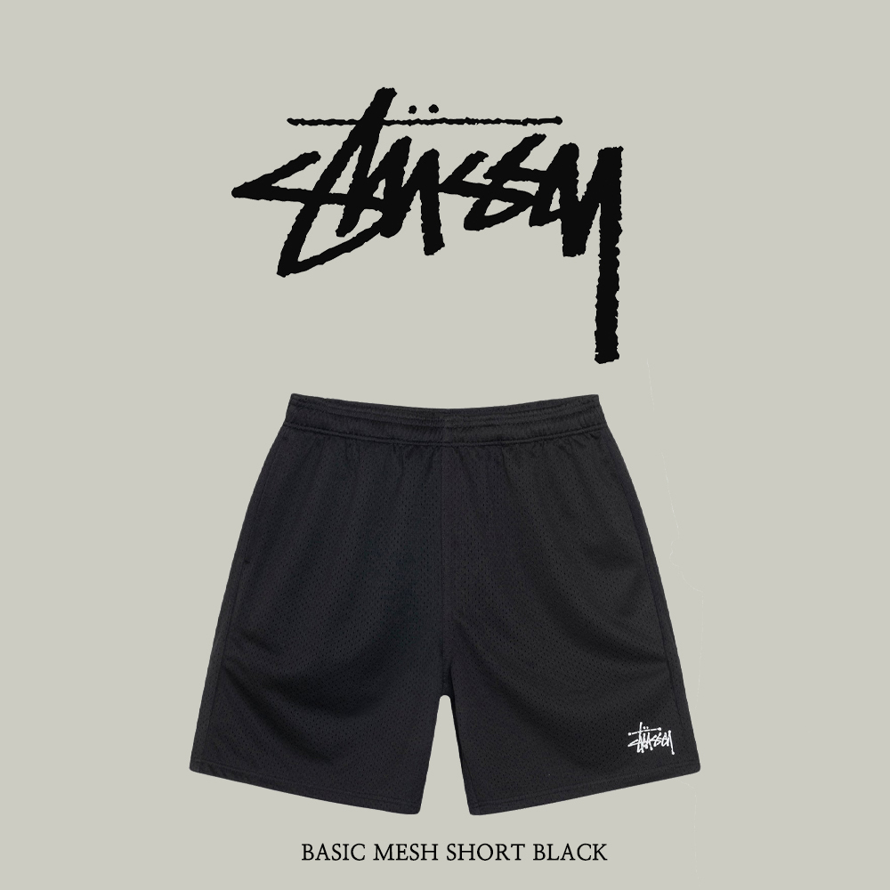 【stussy】 BASIC MESH SHORT BLACK
