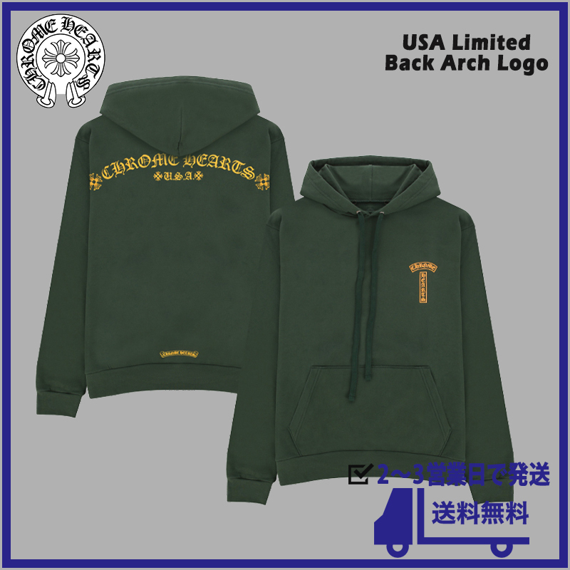即 CHROME HEARTS クロムハーツ USA 限定 アーチロゴ パーカー