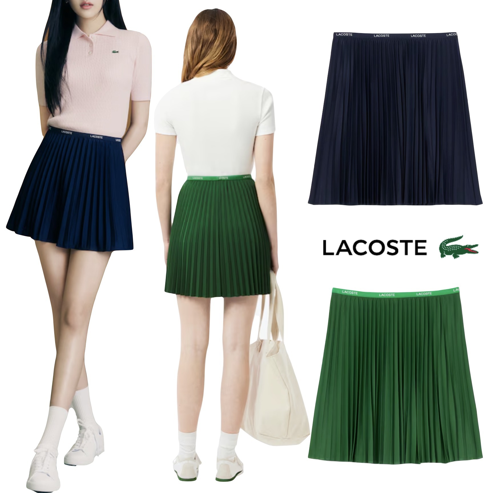 ★IVEユジン着用★LACOSTE ESSENTIALショートプリーツスカート