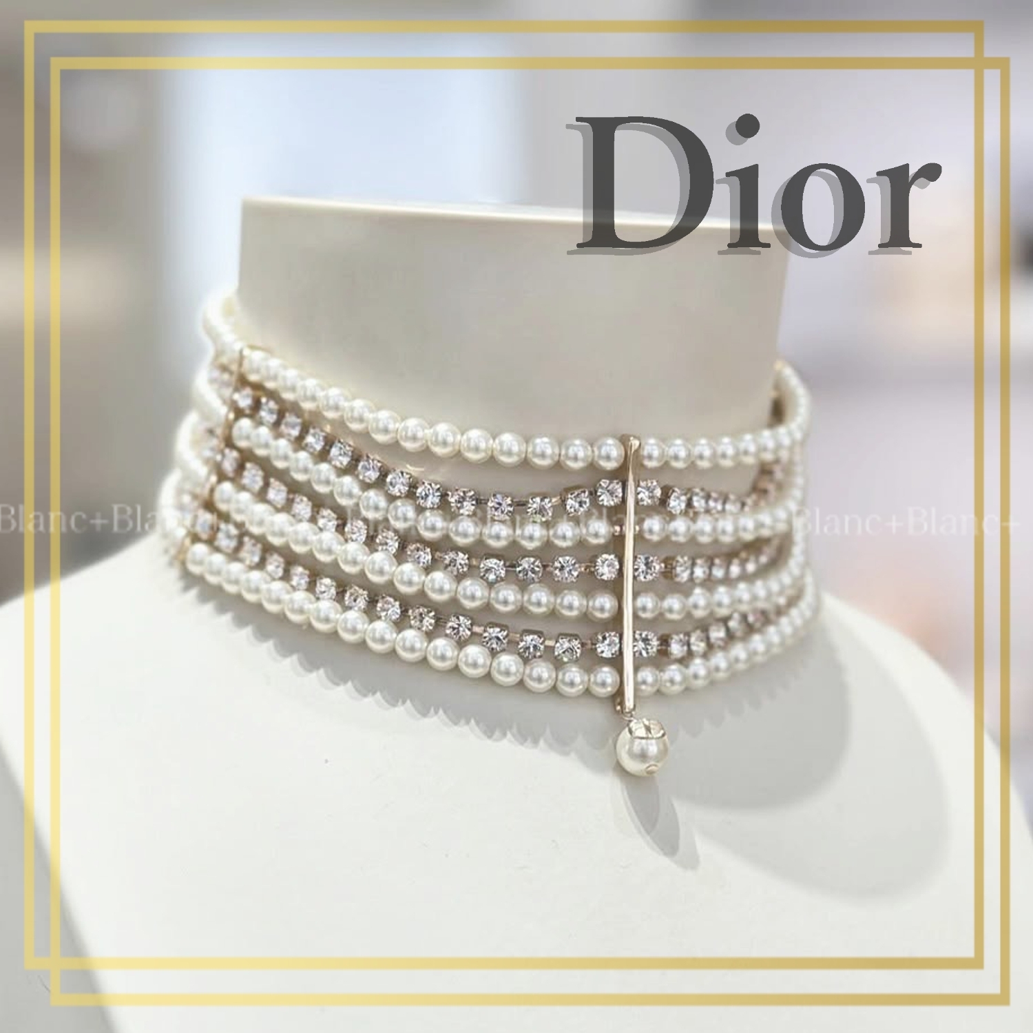 洗練された存在感。【 Dior 】D-River パール チョーカー 新作